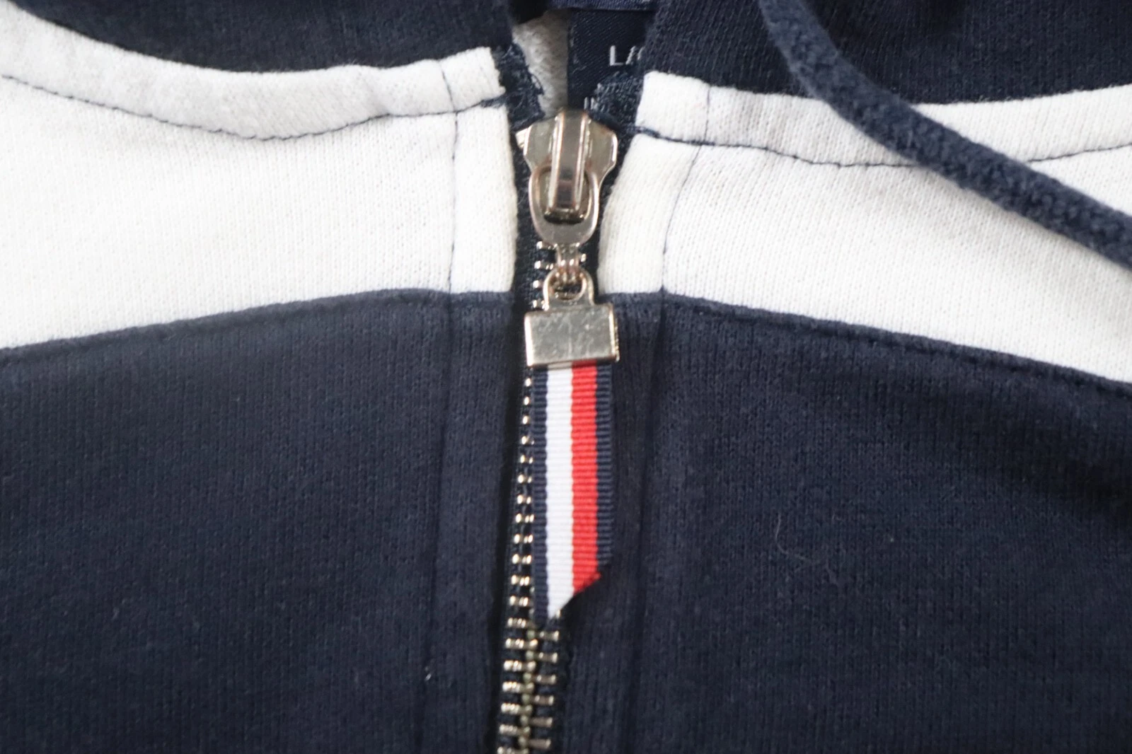 VETEMENTS Tommy Hilfiger maglione donna grande nero cappuccio manica lunga zip tasche