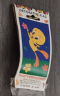 Vintage 1996 Looney Tunes Tweety Bird Spring Flowers 28”X44" Decorative Flag NEW