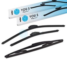 YOU.S Scheibenwischer Wischer SET VORNE+HINTEN für TOYOTA COROLLA Stufenheck E12