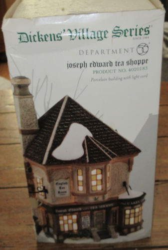 Dept 56 Dickens Village Joseph Edward Tea Shoppe Christmas Lighted House 4020183 - Picture 9 of 13
