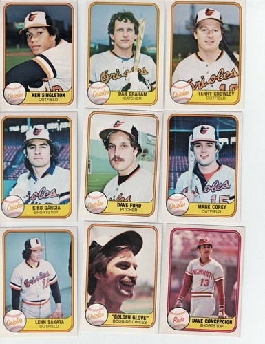 1981 FLEER Baseball Complete Your Set 1-250 - Picture 183 of 242
