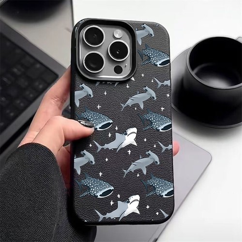 For iPhone 16 15 Pro Max 14 13 12 16E ShockProof Shark Silicone Phone Case Cover - Picture 14 of 21