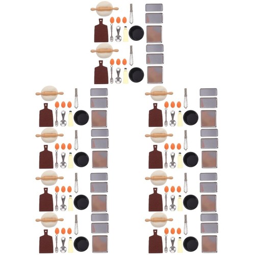  5 Count Baking Tray Model Child Miniature Tools Dollhouse Kitchen Accessories - Picture 11 of 12