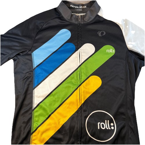 Pearl Izumi Elite Cycling Jersey Jacket Full Zip Custom roll:cc Women Sz Medium - Picture 1 of 16