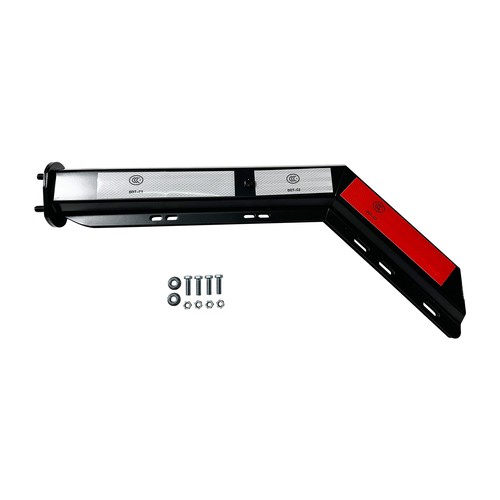 Commercial Truck Angled Spring Loaded Mud Flap Hanger Kit RH & LH - Black 1.125" - Picture 5 of 6