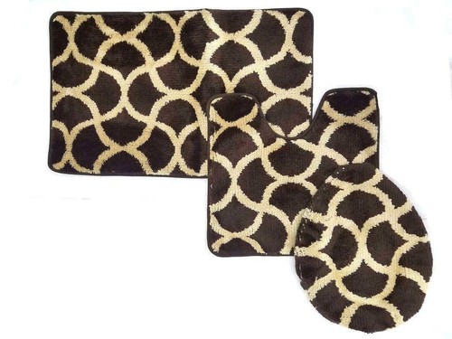 3-PC Bathroom Rug Set - Bath Mat, Contour Rug, Toilet Lid Cover - So MANY STYLES - Picture 36 of 37