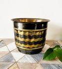 Vintage Brass Planter Pot Large Plant Pot 12" Diameter Made in India