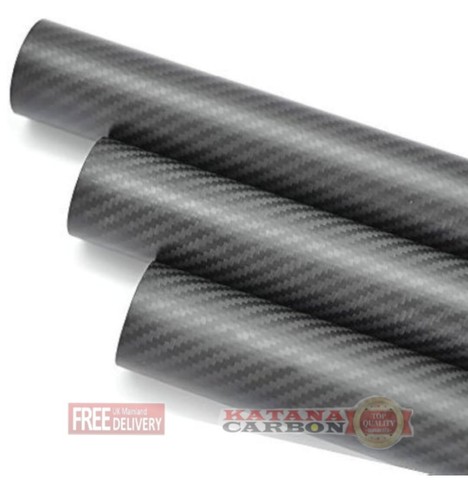 Tubo de fibra de carbono mate 1 x 3k OD 12mm x ID 10mm x longitud 500mm (envuelto en rollo) - Imagen 6 de 9