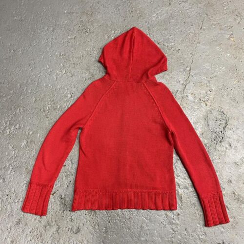 DKNY Jeans Red Knit Zip-Up Hoodie - XL - Picture 4 of 5