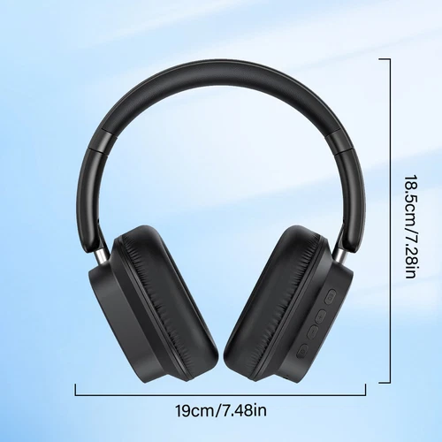 Wireless Headphones Bluetooth Noise Cancelling Stereo Earphones Over Ear Headset - Picture 9 of 12