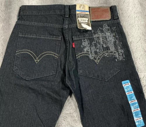 NEU Levis 511 Straight Leg Dark Denim Jeans Pocket Detailing Größe 29x29