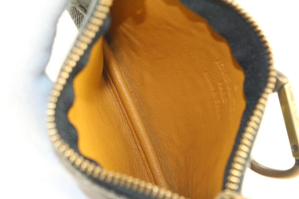 Louis Vuitton Black Monogram Denim Pochette Cles Key Pouch Louis Vuitton Black Monogram Denim Pochette Cles Key Pouch