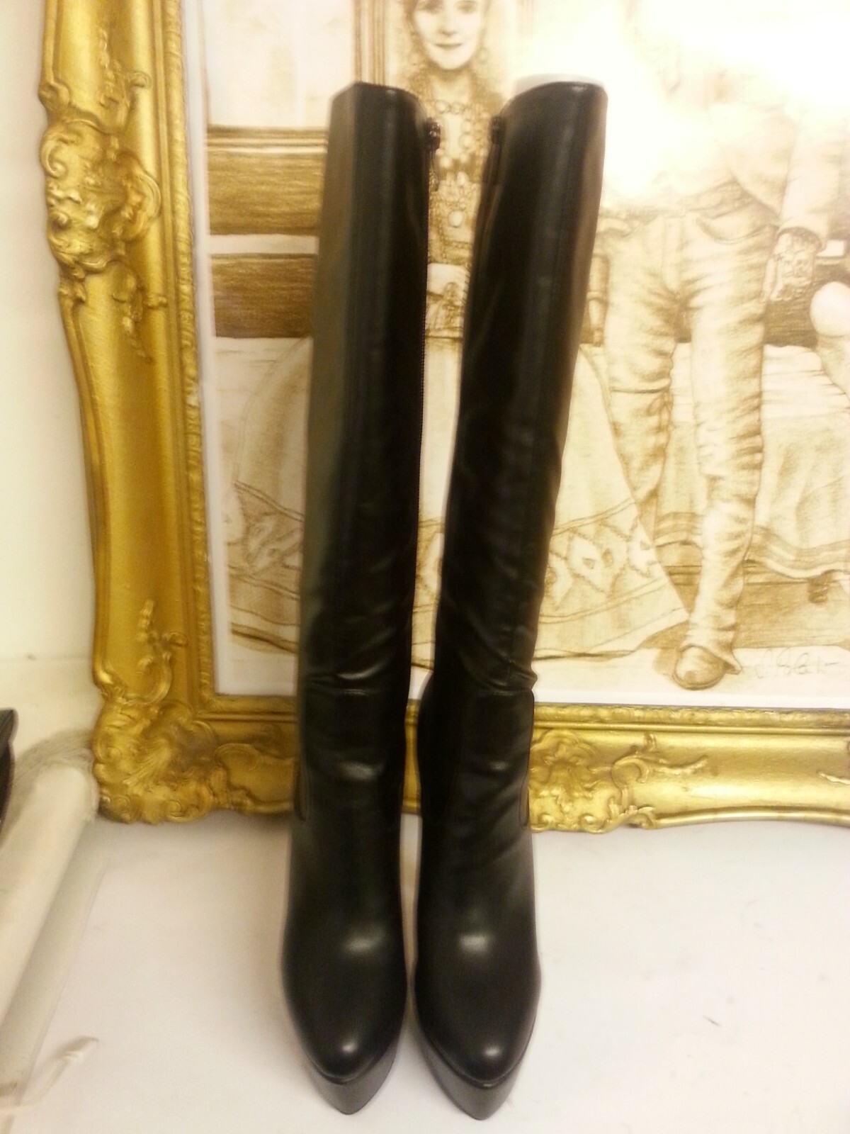 NEUE Giaro Plateau Stiefel Gr. 40 (42) schwarz 17 cm Absatz NEUE Giaro Plateau Stiefel Gr. Gr. Gr. 40 (42) schwarz 17 cm Absatz 9a26e6