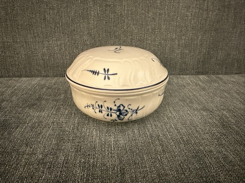 Villeroy & Boch blau und weiß Vieux Luxembourg bedeckt Schmuckschatulle 4" - Bild 2 von 4