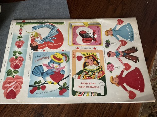 40 Valentines to Punch Out and Make Up Whitman Near Fine. UN-Cut 1951 Retro - Picture 13 of 15