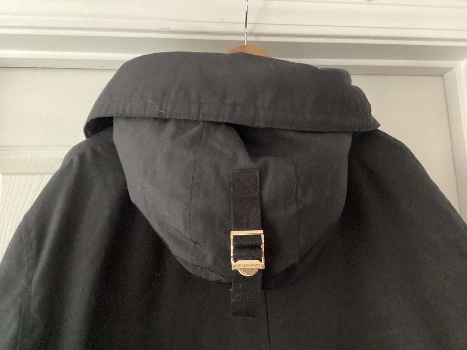 Giacca invernale donna Michael Kors lunghezza media cappuccio taglia 3X nero nuova