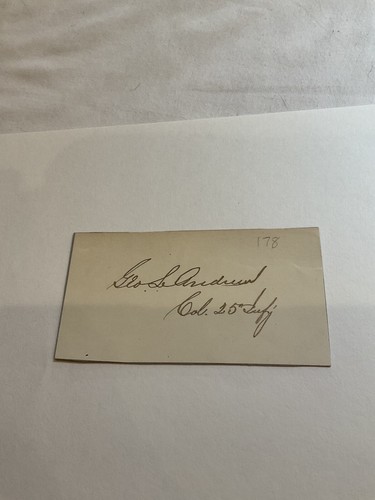 BREVET GEN G L Andrews Civil War Colored Troops Card Signed Col 25th Inf Gen #60 - Picture 3 of 7