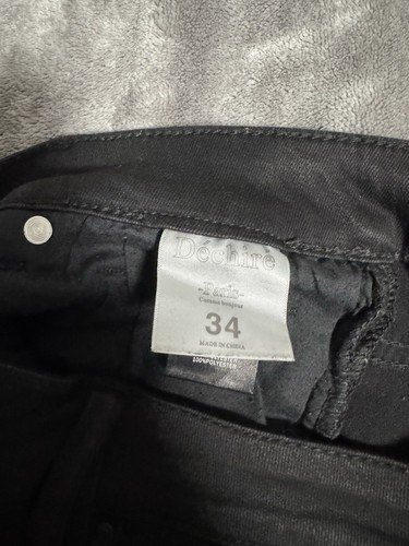 Size 34 - Mens jeans Denim déchiré Color Black - Picture 6 of 7