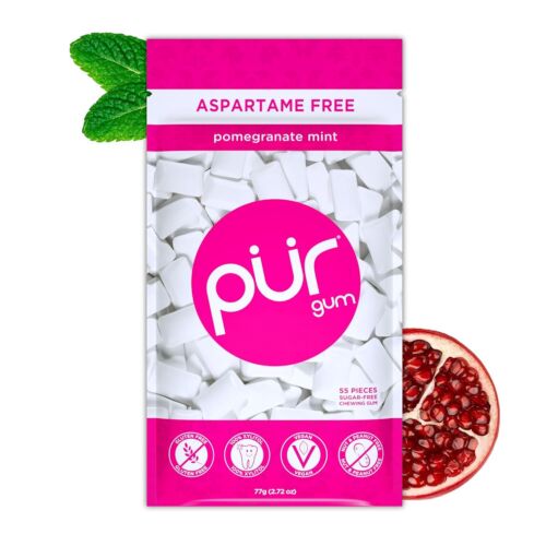 PUR Gum | Aspartame Free Chewing Gum | 100% Xylitol,55 Pieces (Pack of 1,3,6,12) - Picture 28 of 39