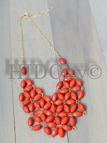 Neu Crew Tessellate Statement Blase Latz Blume Halskette US-Verkäufer - Bild 8 von 8