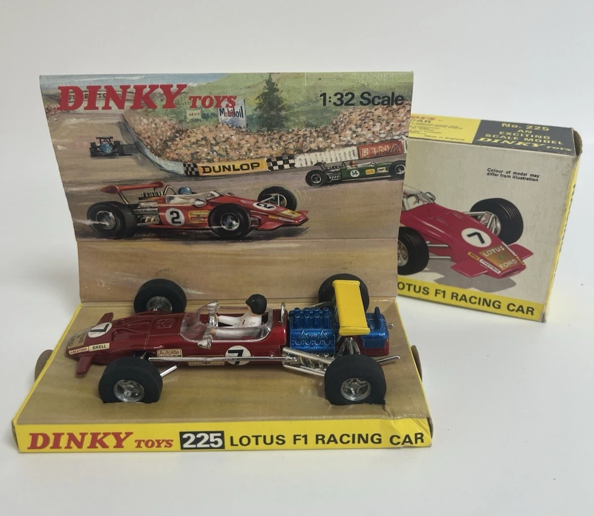A boxed Dinky Toys No.241 Lotus Racing Car and a boxed No.243 B.R.M