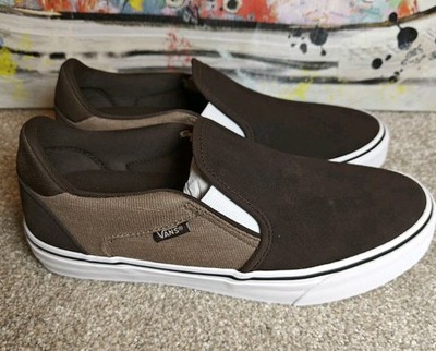 Vans Asher Deluxe Shoes Mens Size 12 Brown Cozy Knit Coffee Slip-On Sneakers New VANS Asher Deluxe Slip-on Shoes Men main image 2
