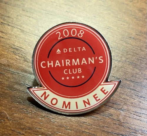 Hard To Find 2008 Delta Air Lines Chairman’s Club Nominee Recognition Pin - product listing photo