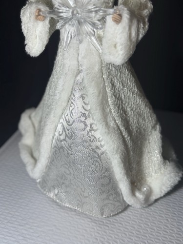 Vintage Christmas Angel White Tree Topper 16” (Z86) - Picture 4 of 6