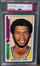 PSA 8 - 1976 Topps Tall Card Of All Time Great Kareem Abdul-Jabbar
