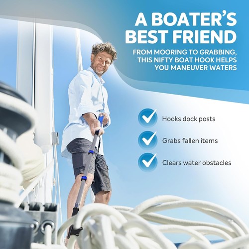 Boat Hook Extension Pole – The Ultimate Tool for Boats, Jet Skis, and Pontoons - Imagen 2 de 8