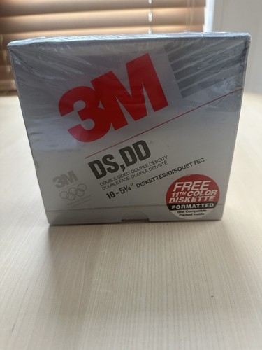 3M 5.25" Double Sided/Density Disks 10 Pack SEALED NOS. Atari XL / Commodore 64