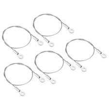 5Pcs 1.5mmx30cm Steel Security Cable 4mm ID Eyelets Ended Safety Wire Rope