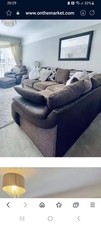 Corner couch chair & foot stool, immaculate condition
