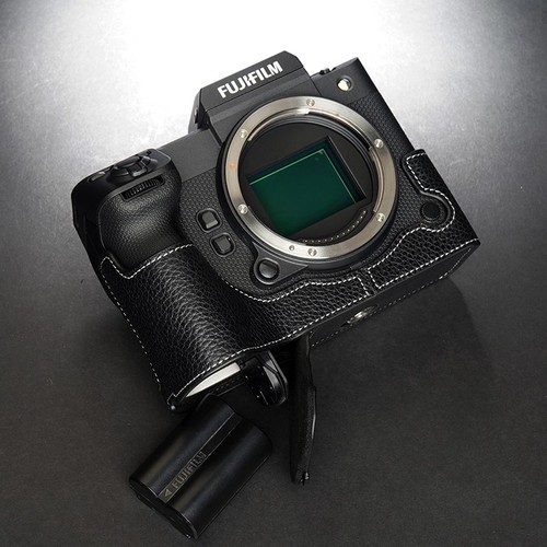Handmade Leather Camera Half Cover Case Protective Base For Fujifilm GFX100 ii - Picture 3 of 29