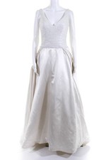 Peter Langner Womens Beaded A-Line Full Lengt...