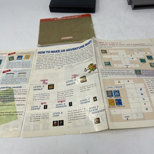 The Legend of Zelda (NES, 1987) Gray Cartridge, Sleeve, Instruction Booklet, Map - Picture 15 of 16