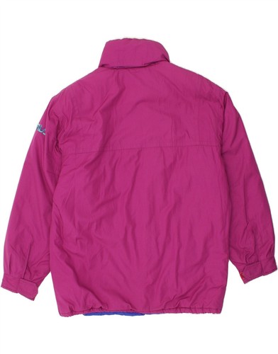 FILA Womens Hooded Padded Jacket IT 52 2XL Pink Polyester DB14 - Picture 2 of 3