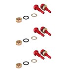 3pcs One Pair Replacement Front Windshield Washer Nozzles (Red)