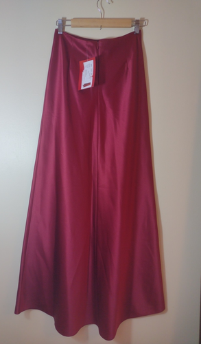 JS Collection red Maxi skirt formal skirt Evening A Line Lined Sz 6 NEW - Picture 3 of 6