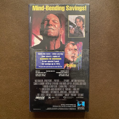 Scanners: The Showdown VHS 1995 Screener Promo Tape Brand New Sealed - Picture 2 of 6