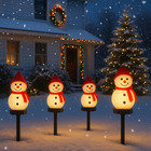 Pack of 4 Solar Snowman Lights Outdoor – Waterproof Xmas Garden Path Decor 🎄