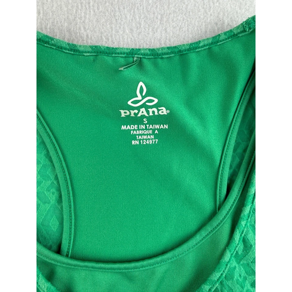 Спортивная майка Prana Active с бриллиантовым принтом без рукавов зеленая S - Изображение 3 из 4