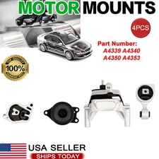 4pcs Engine Motor Mount for 2007-17 Nissan Altima 2.5L A4339 A4340 A4350 A4353