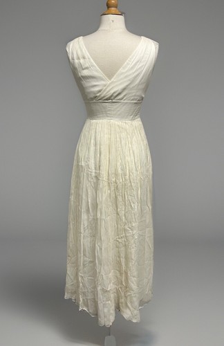 Vestido de novia J.Crew marfil Sofía seda chifón plisado falda talla 10 - Imagen 8 de 17