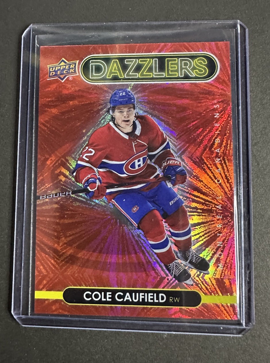 2021-22 Upper Deck Series 1 - Dazzlers Cole Caufield #DZ-25 Red (RC) Rookie