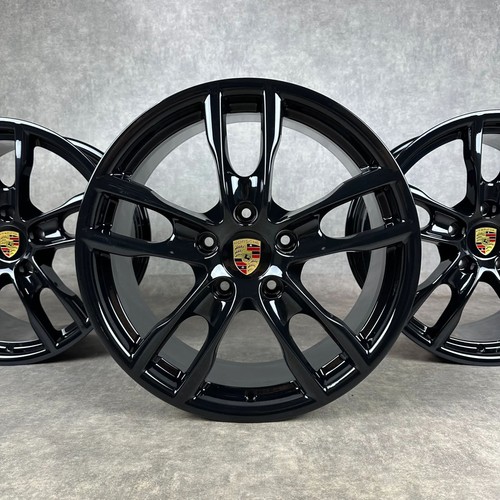 Porsche Boxster/Cayman 981 19" Original S GTS Llantas Negro Top como Nuevo - Picture 2 of 11