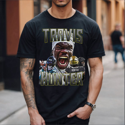 Travis Hunter Let Him Cook Buffalo Wild Wings  Bootleg T Shirt Black Mens