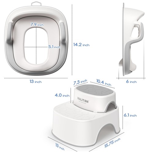 Baby Potty Training Seat with Step Stool, Toddler Toilet Seat for Boys Girls,... - Picture 9 of 9