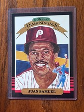 1985 Donruss Baseball JUMBO Diamond Kings 5 x 7 Inches # 23 Juan Samuel