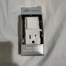 Leviton Decora 15A 125V COMBINATION Switch Outlet Receptacle 5625 White/Ivory